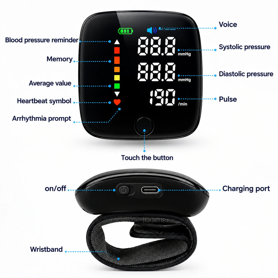 Wrist BP & Heart Rate Monitor⭐